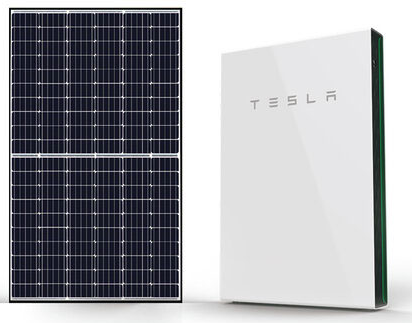 Telsa battery and solar panels